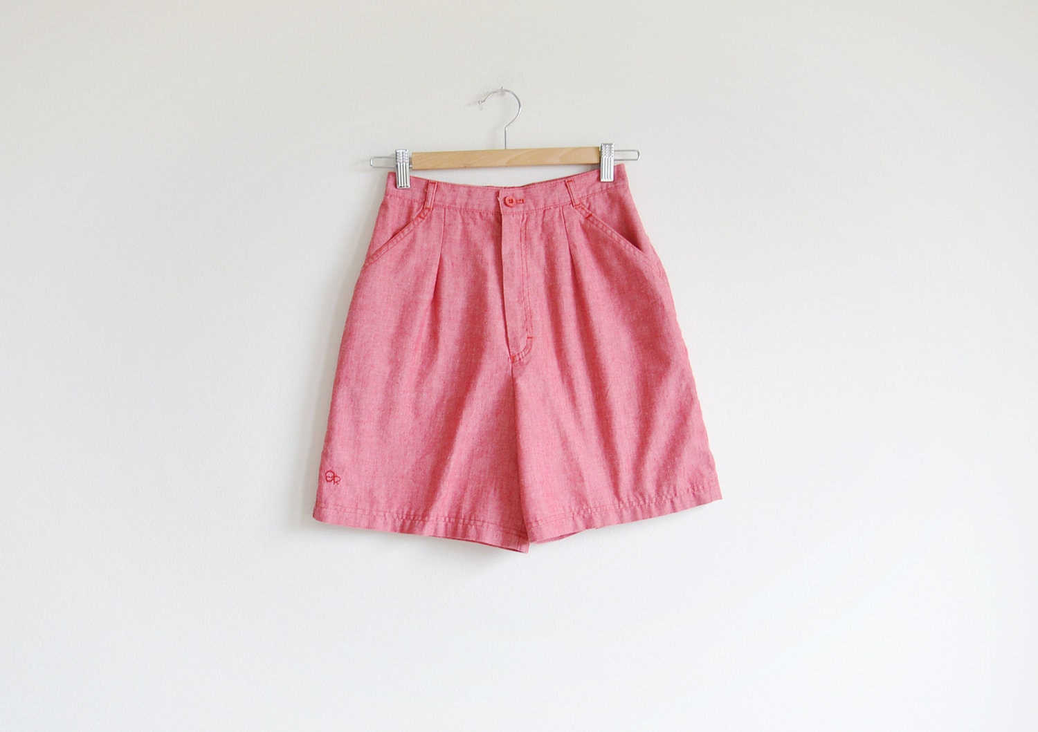 Vintage red high waist shorts.