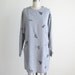 Vintage 1980s grey dress with kimono sleeves.