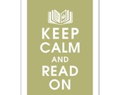 Keep Calm and READ ON, Open Book with Crown 13x19 Poster (Featured in Frog Prince) Buy 3 and get 1 FREE keep calm art