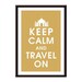 Keep Calm and TRAVEL ON, Taj Mahal 13x19 Poster (Golden Chariot) Buy 3 and get 1 FREE (As Seen in Travel and Leisure)