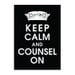 Keep Calm and COUNSEL ON, 5x7 Print (Psychologist Couch) (Featured Black) Buy 3 and get 1 Free Keep Calm art