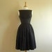 Size UK 6-16 - Black Linen Tiffany Prom Dress - Made by Dig For Victory