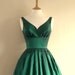 Size UK 6-16 - Emerald Green Taffeta Prom Dress - Made by Dig For Victory