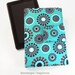 Nexus 7 or Kindle Fire (original) case cover - Book style - Dots circles navy-blue red white on teal