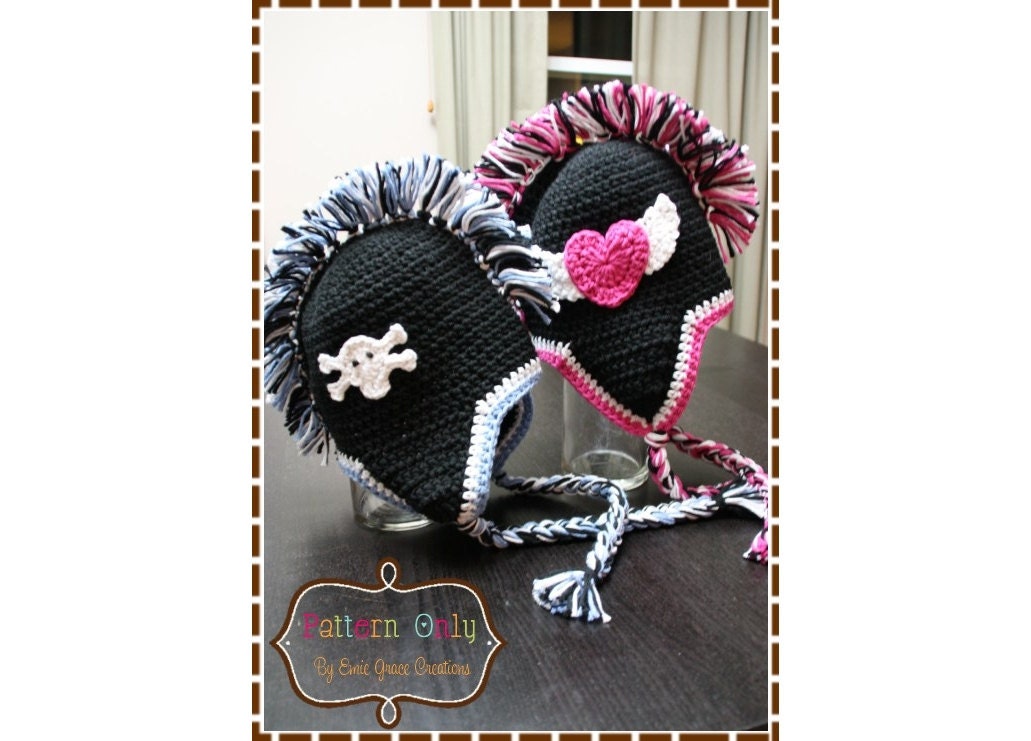 Mohawk Hat Crochet Pattern - MADDOX - 302 --- Permission to Sell FInished Items