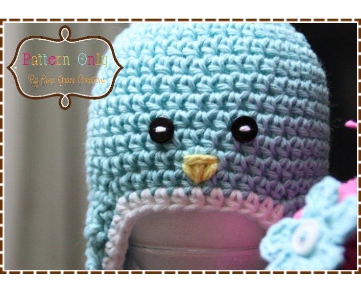 Birdie Hat Crochet Pattern - SWEET TWEETS - 110