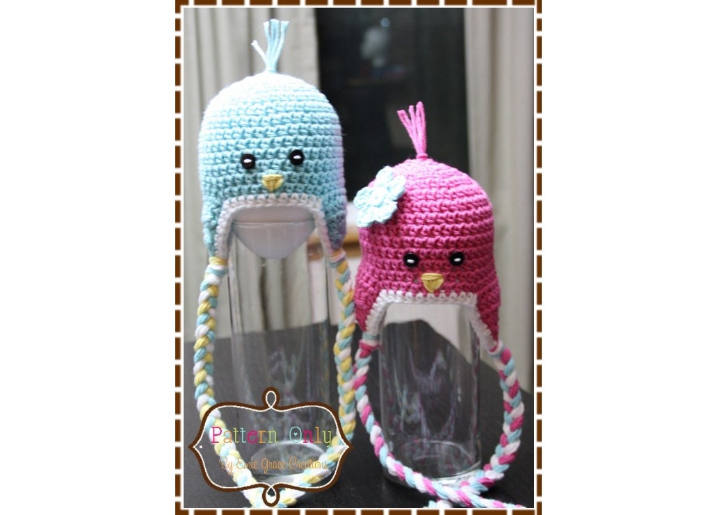 Birdie Hat Crochet Pattern - SWEET TWEETS - 110
