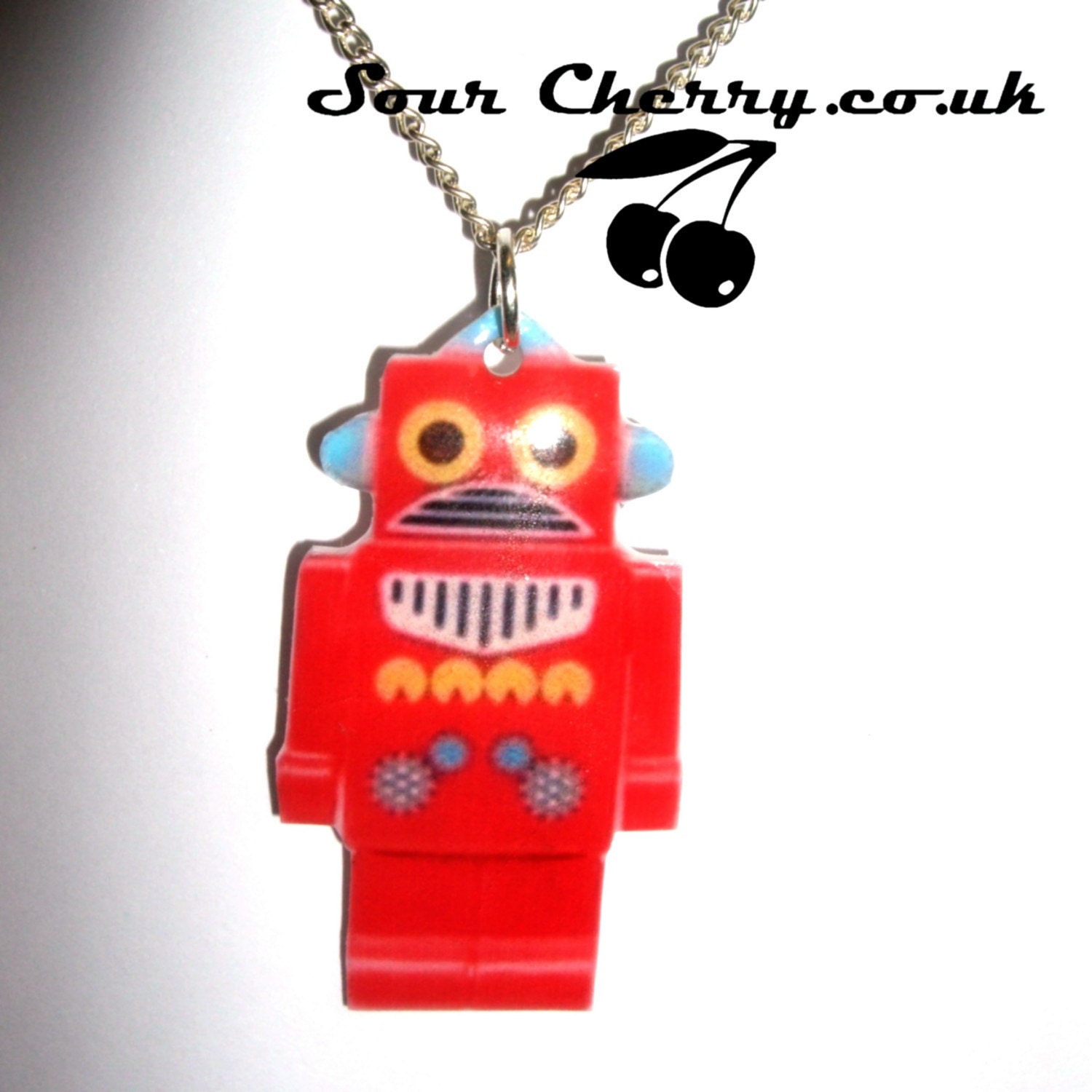 Kitsch Red Robot Necklace
