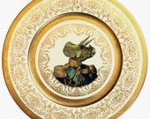Admiral Triceratops Portrait Plate - Altered Antique Plate