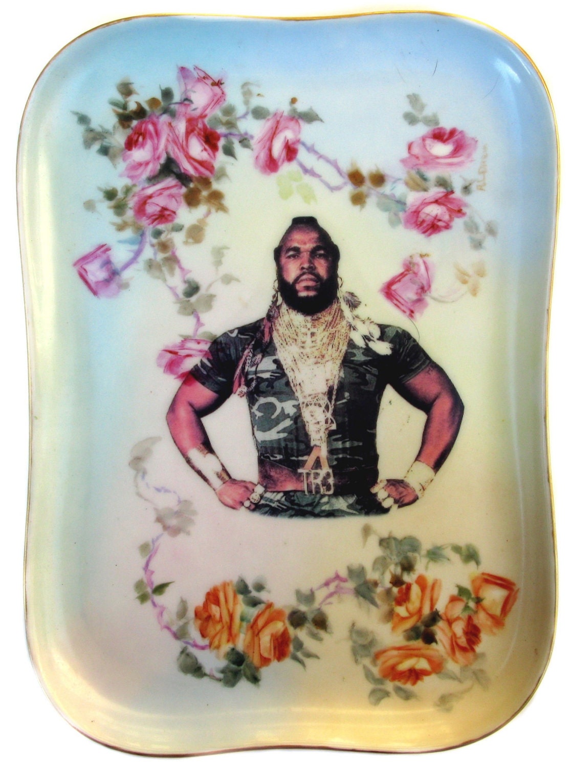 Sergeant Bosco Portrait  Plate - Altered Antique Plate