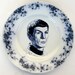 Flow Blue Spock Portrait Plate - Altered Antique Plate
