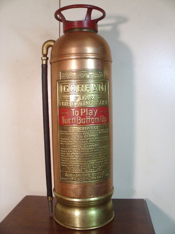 Vintage 1940's Fire Extinguisher Brass/Copper