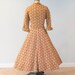 Reserved for Jenny 1950s Dress, 50s Full Skirted Dress, Quilted Medallion Print Shirtwaist Day Dress, Vintage Rockabilly, Hey Lucy