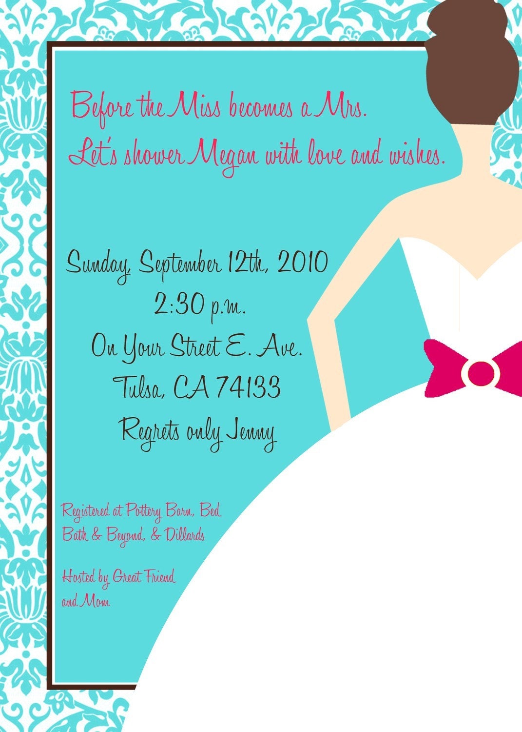 Modern Bride Shower Invite