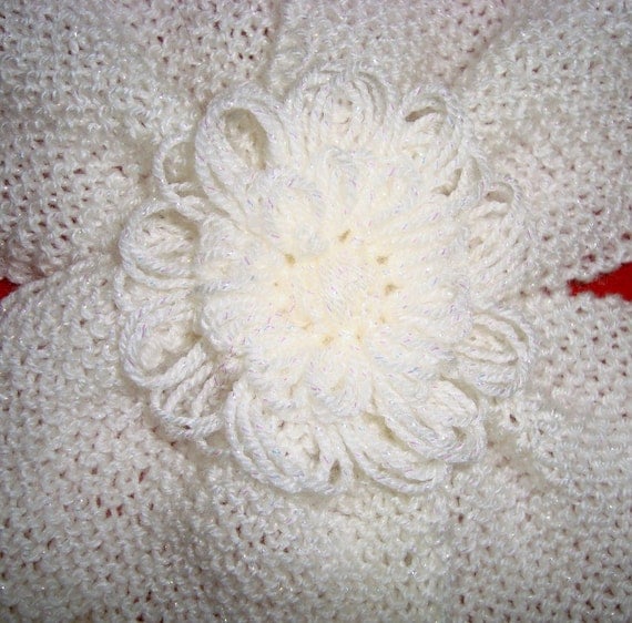 Hand Knit Womens Cream Necktie - Bow tie - Sale