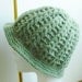 Hand Crocheted Hat Womens Hat - The Flapper Hat in Pistachio Green
