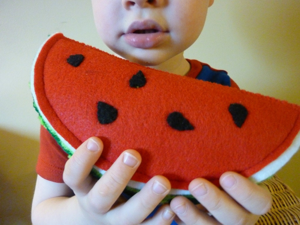 Watermelon Wedge - Felt Play Food