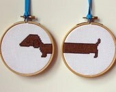Too Long Dachshund Counted Cross Stitch Kit