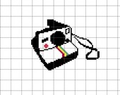 PDF Pattern, Classic Polaroid Camera Counted Cross Stitch