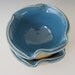 Ceramic Dessert Bowls / Blue Orange / Double Rim / Porcelain