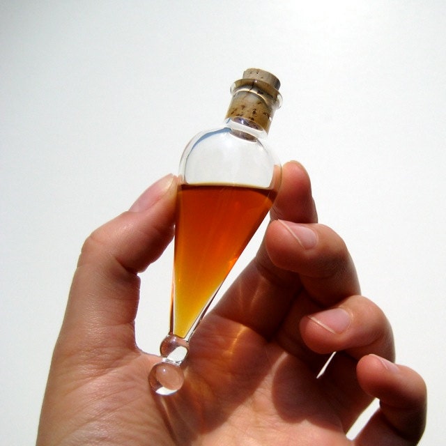 Miniature Amphora Bottle, Hand Blown Glass