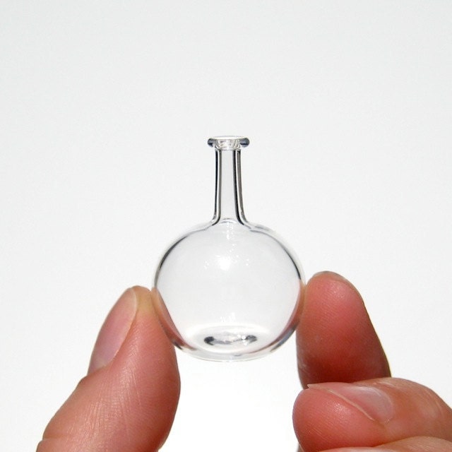Miniature Boiling Flask, Hand Blown Glass