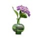 Hand Blown Glass, Green and Silver Bud Vase,