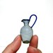 Miniature Pitcher in Blue Stripes, Hand Blown Glass