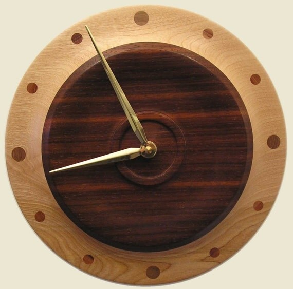 25% off Natural beauty clock made with Birch and Padauk