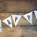 Happy Birthday Recycled Book Pages Banner