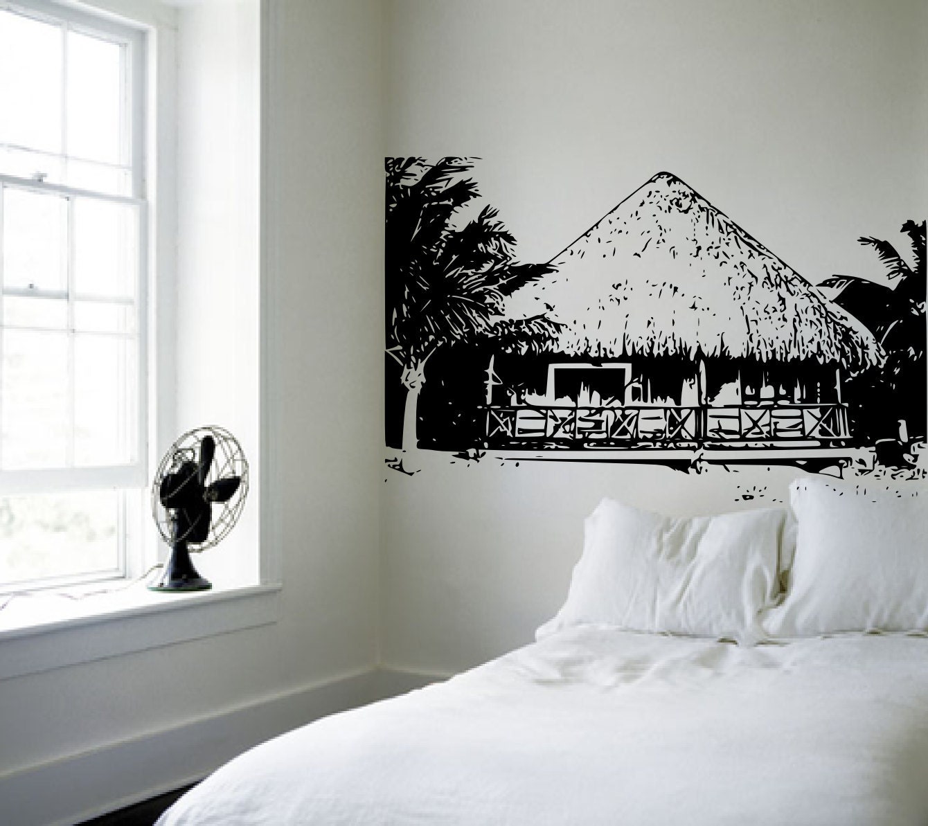 Beach Cabana Shack - Vintage Inspired - Vinyl wall art decals sticker by 3rdaveshore