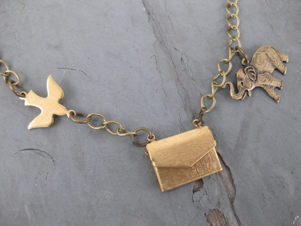 The Elephant and the Dove, a Frida Kahlo and Diego Rivera Necklace