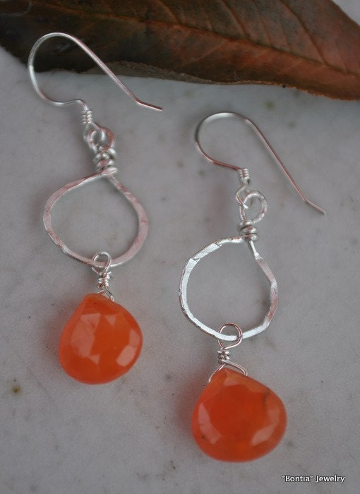 Orange Crush. Sterling Silver. Carnelian
