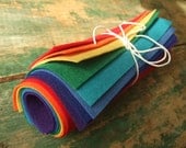 9x12 Wool Felt Sheets - The Rainbow Collection - 8 Sheets of Felt