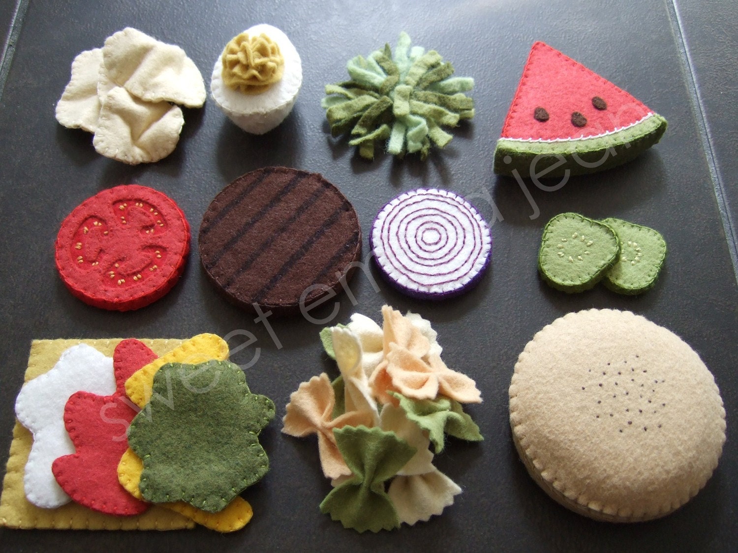 Felt Food - Summer Cookout Set - Sewing Pattern PDF