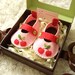 Pink Mary Janes with Red Cherries - Felt Baby Shoes - Can Be Personalized