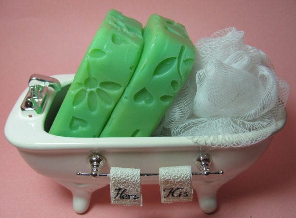 Citrus and  Basil Leaves  Soap -  Handmade Soaps - Vegan Soap