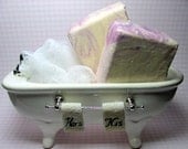 Handmade Soap - Handmade Salt Bar Soaps - Super Shaving Soap for Women - Light Blue Scent