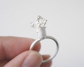 BAOBAB ring - Infancia Series - Le Petit Prince inspired, silver tree ring, organic, delicate, miniature, nature, madagascar, little prince