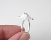 BOA ring - Infancia Series - Le Petit Prince inspired, silver, organic, miniature, tale, snake, elephant, little prince, boa constrictor