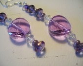 Pale Amethyst Chinese Crystals Earings