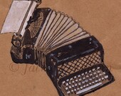 accordion typewriter (5 x 7.5 Print)