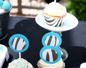 Zebra Print Cupcake Toppers