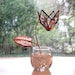 Beveled Stained Glass Flower Cyclamen 3D Love Handmade OOAK