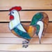 Stained Glass Rooster Rustic 3D Ornament Stand-Up Handmade OOAK