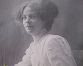 Vintage 'Studio Portrait' Postcard of a Lovely Young Woman - circa 1900