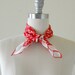 Vintage Scarf -- Red Cotton Anchor Print Neck Tie Head Scarf -- Nautical Summer