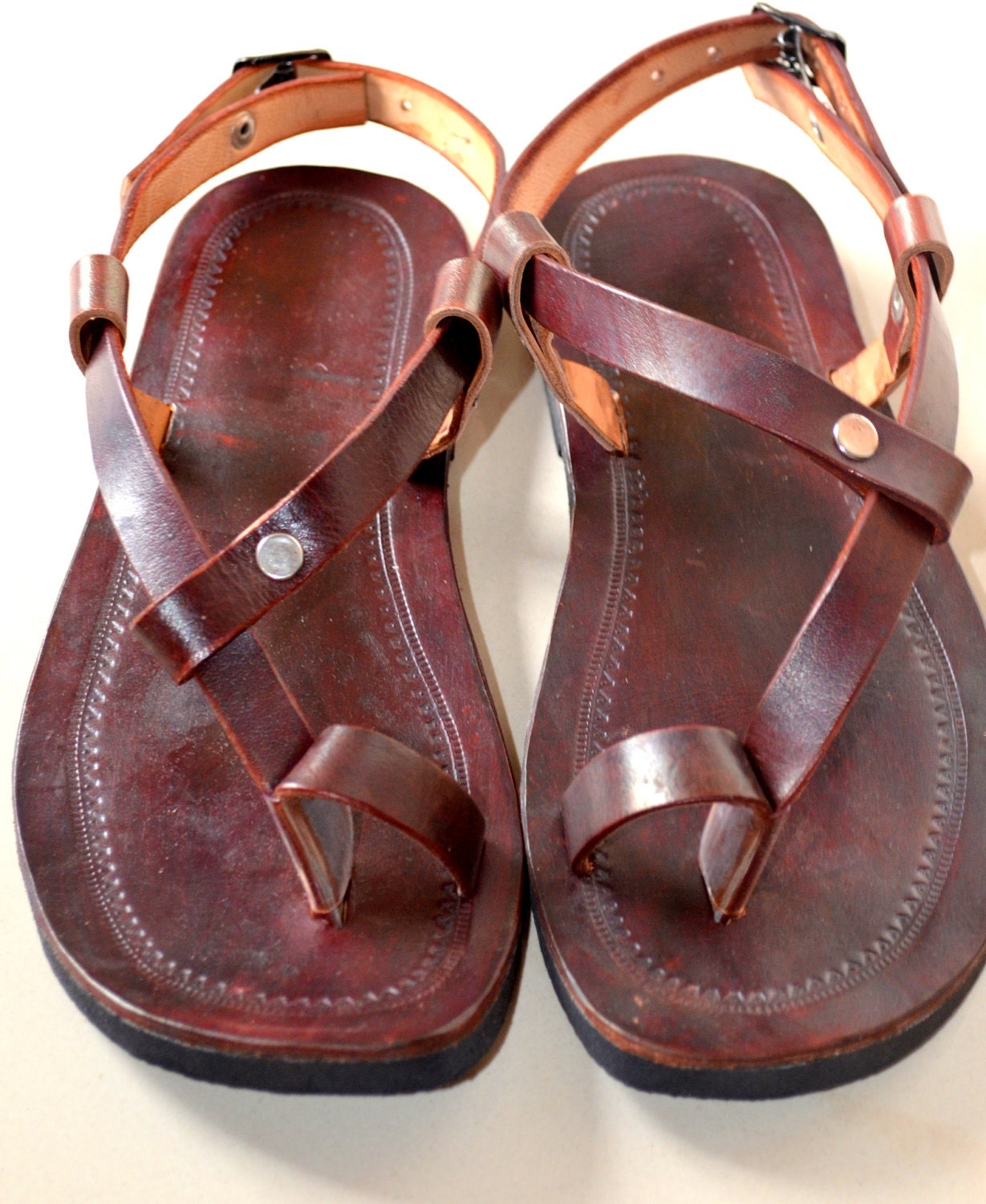 Simple Gladiator Style Leather Sandals-Handmade Sandals , Indian Leather Sandals, Ladies, Mens, Custom made - ALL SIZES