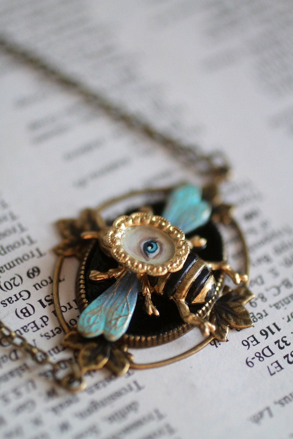 The All-Seeing Honey Bee - original cameo painting by Mab Graves