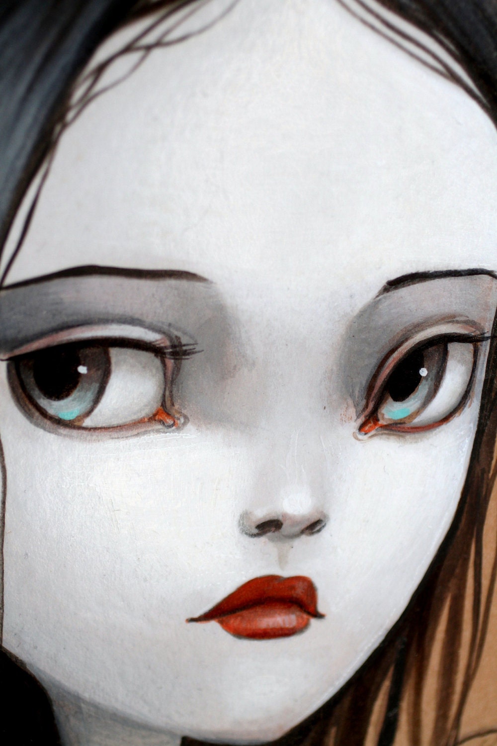 Snow White and the Seven - original framed painting by Mab Graves
